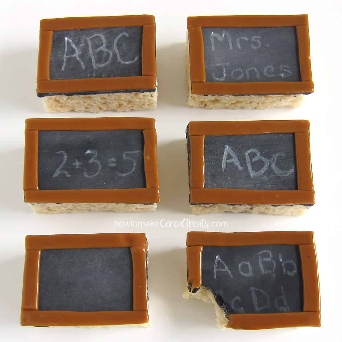 Rice Krispie Treat Chalkboards - Back-to-School Snacks